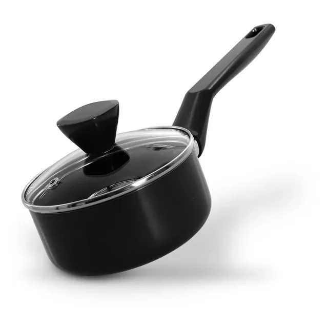 Nutrichef Casserole 0,9 L avec couvercle verre antiadhésive