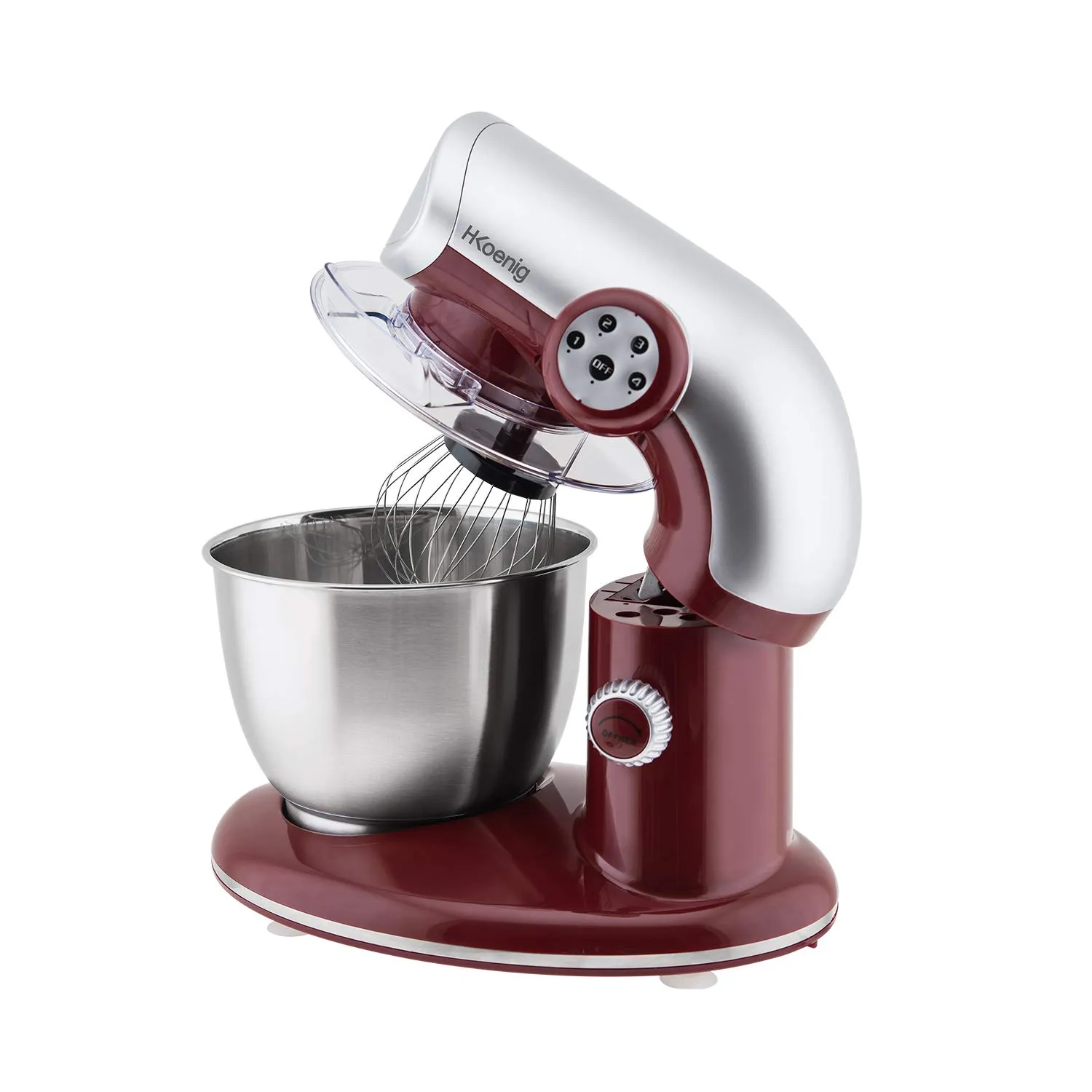 H.Koenig KM80 robot pétrin rouge 5.5L 1000W