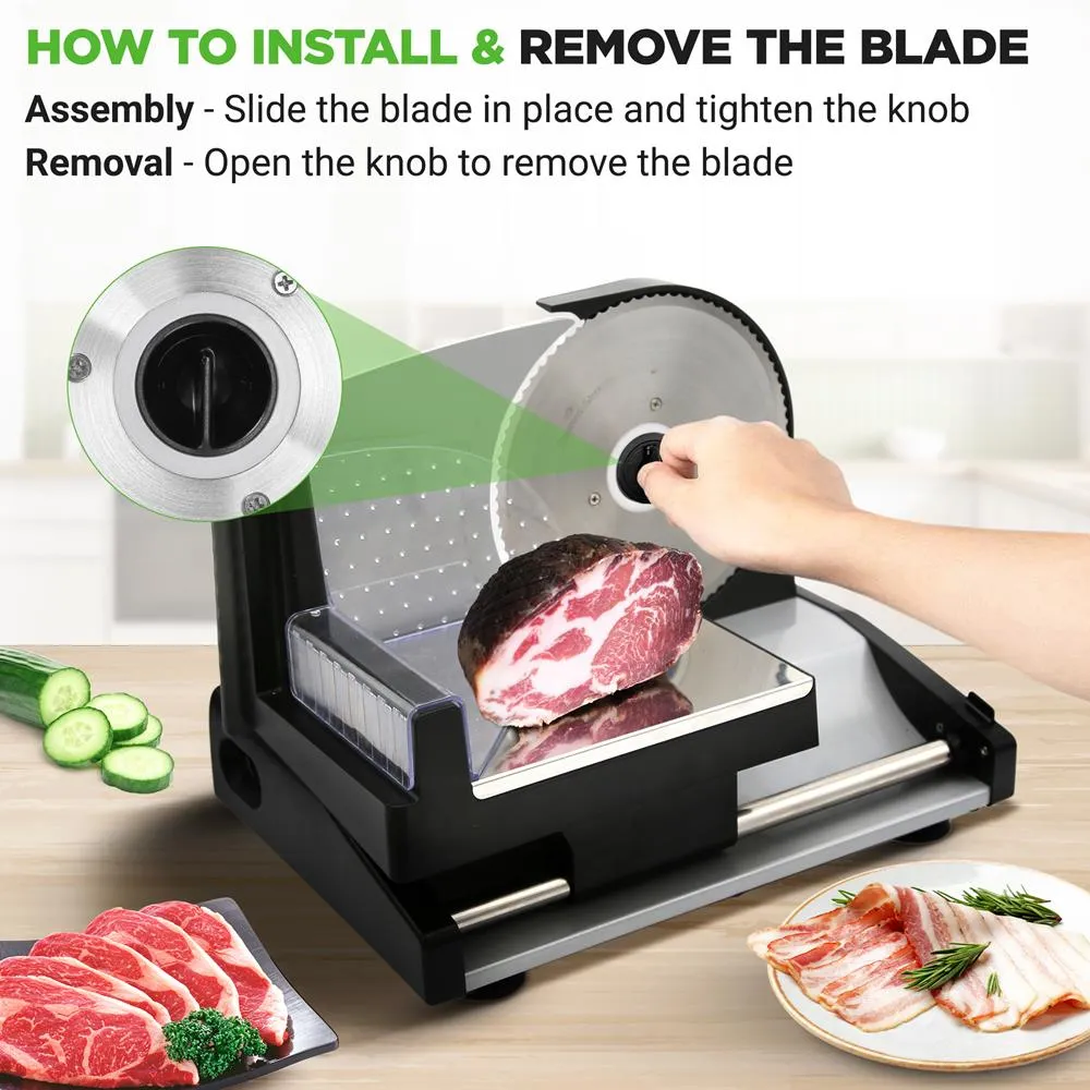 Nutrichef Lame Hachoir Électrique Inox Dentelée