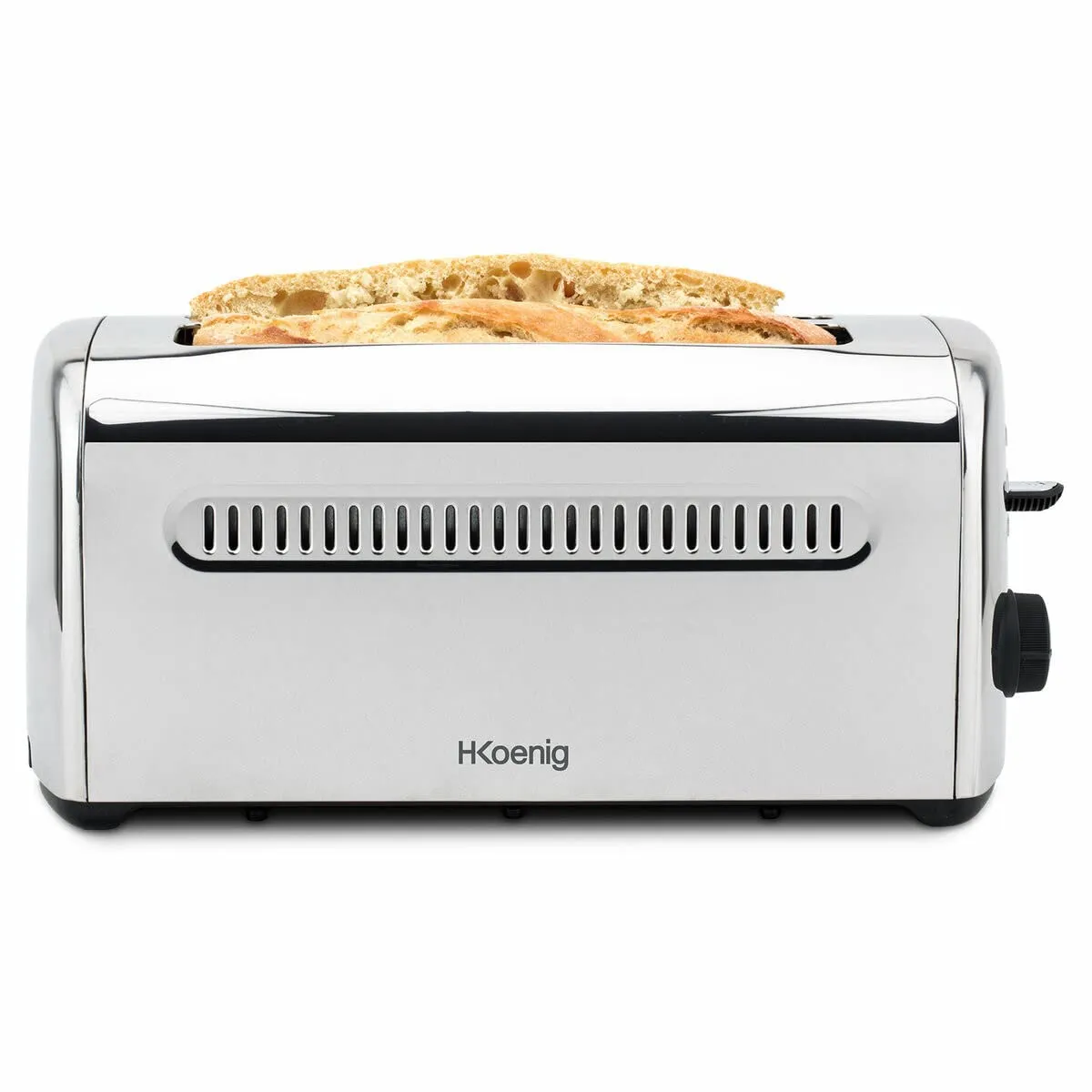 H.Koenig TOAS14 grille-pain 4 tranches inox vintage