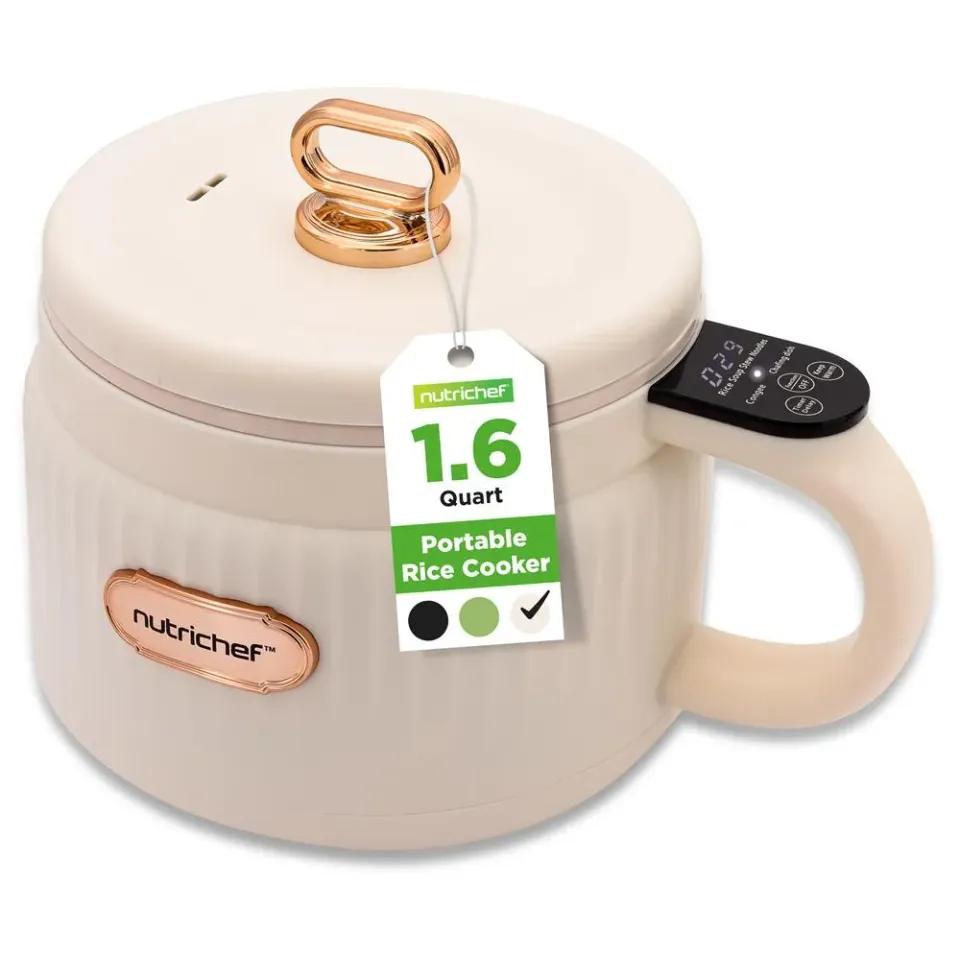 Nutrichef NC12BWHITE Cuiseur Riz Électrique 1,6L Blanc