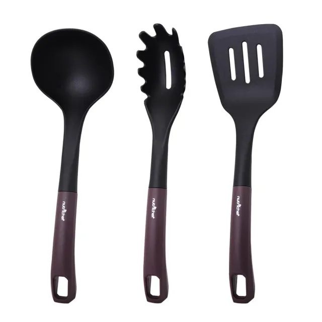Nutrichef set 3 ustensiles cuisine nylon résistant 200°C