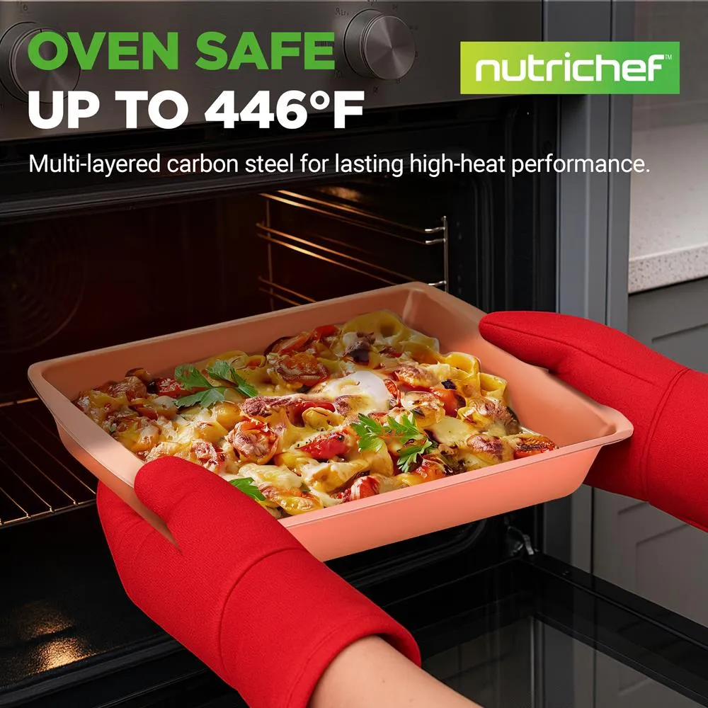 Nutrichef NC5PCS set plaques cuisson antiadhésif 5 pièces acier