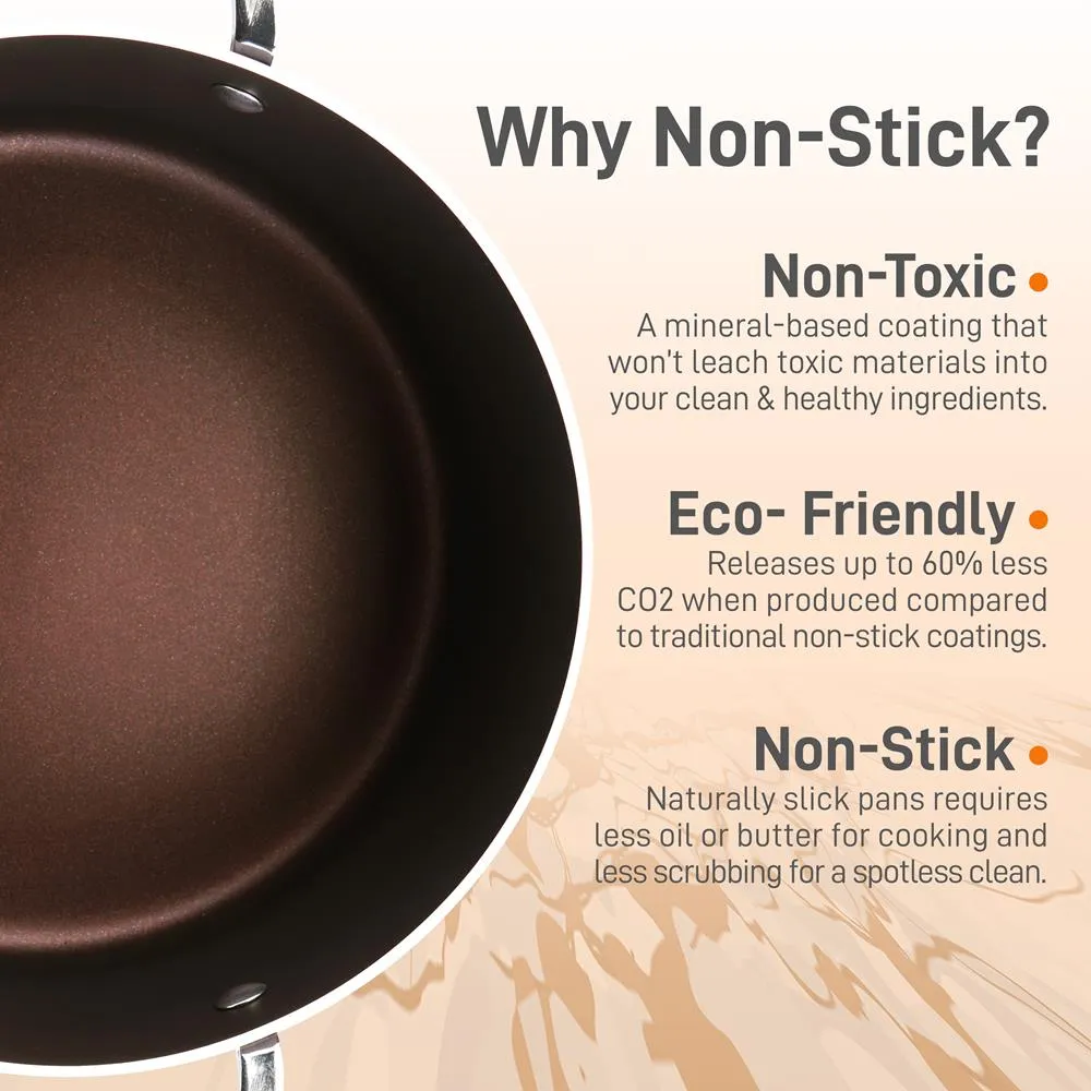 Nutrichef cocotte antiadhésive couvercle 4,7 L