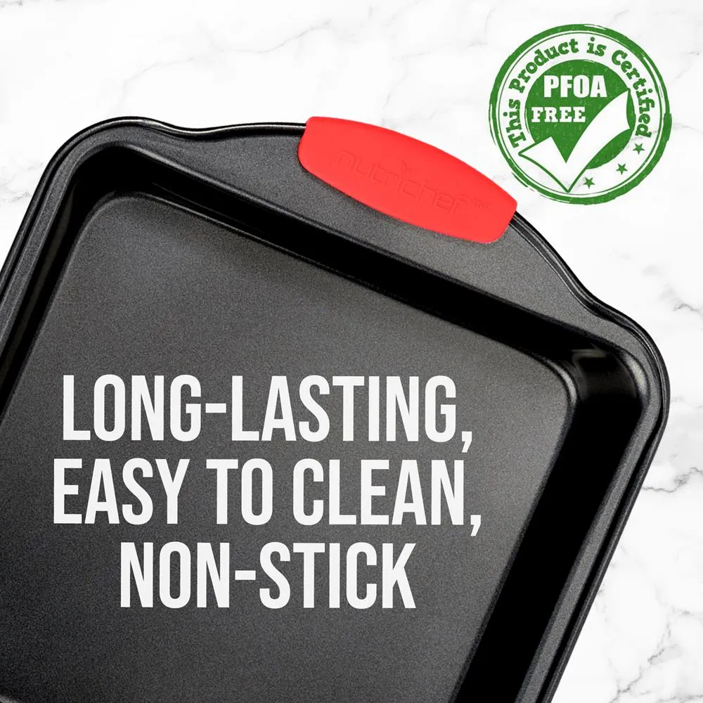 Nutrichef plat carré four noir 27 cm antiadhésif