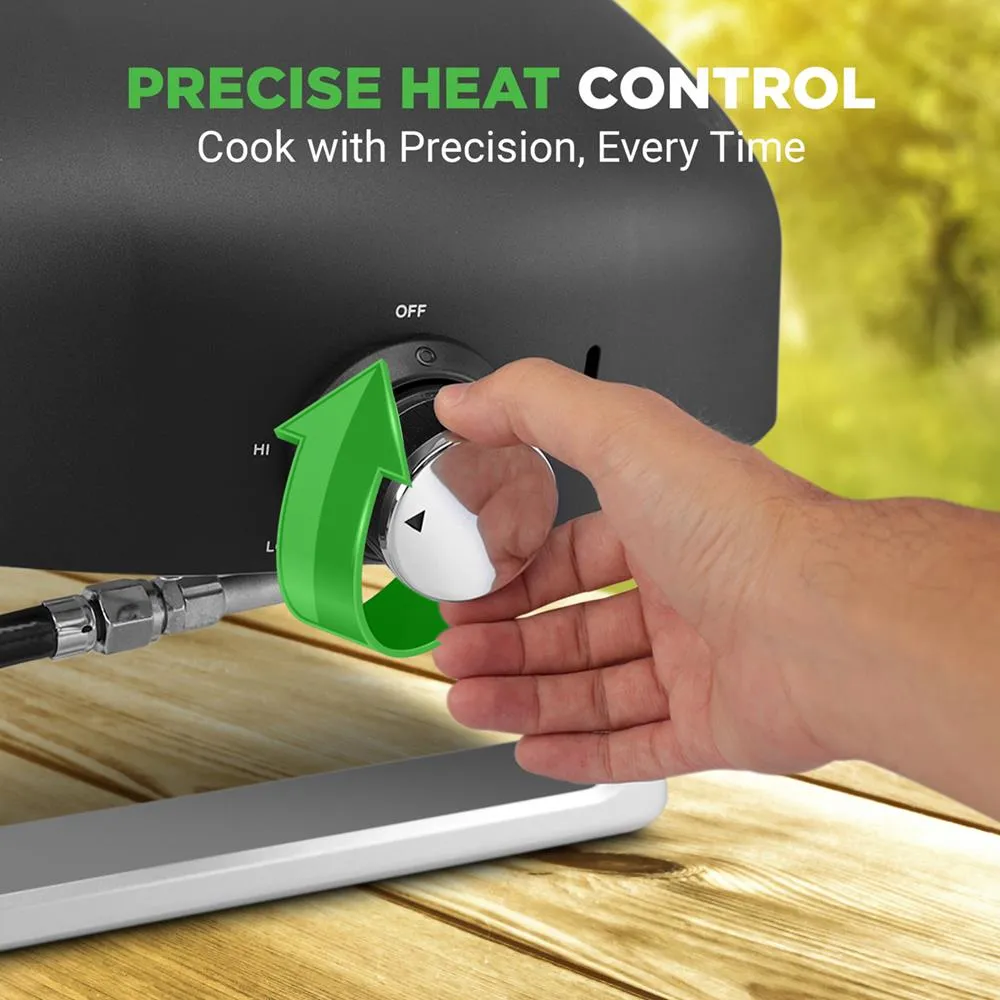 Nutrichef four à pizza gaz 30 cm inox 500°C
