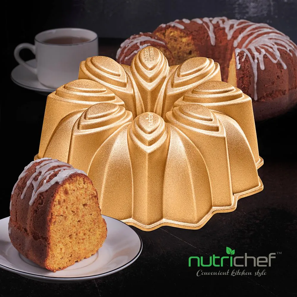 Nutrichef moule bundt fleur alu 25 cm antiadhésif