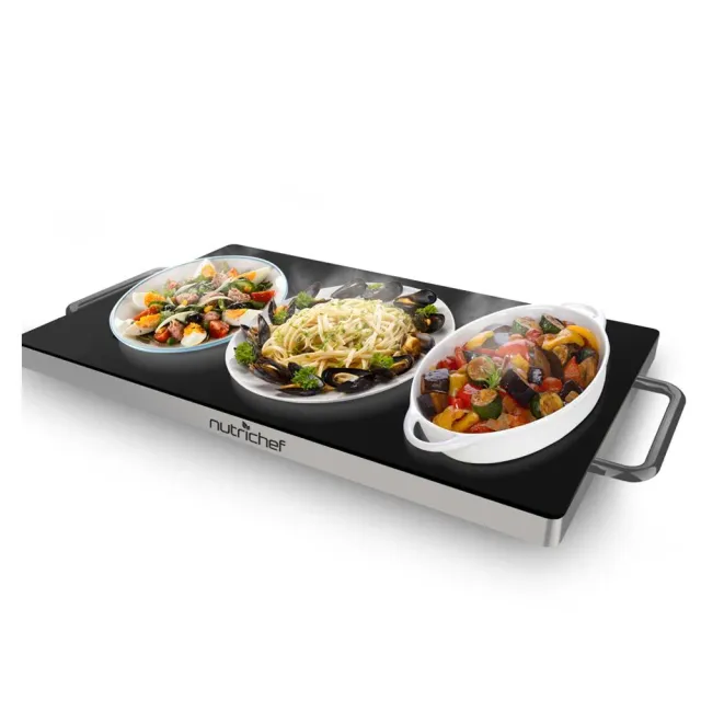 Nutrichef plateau chauffe-plat électrique verre 240 W