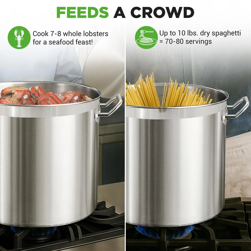 Nutrichef NCSPT40Q faitout inox 40 QT induction