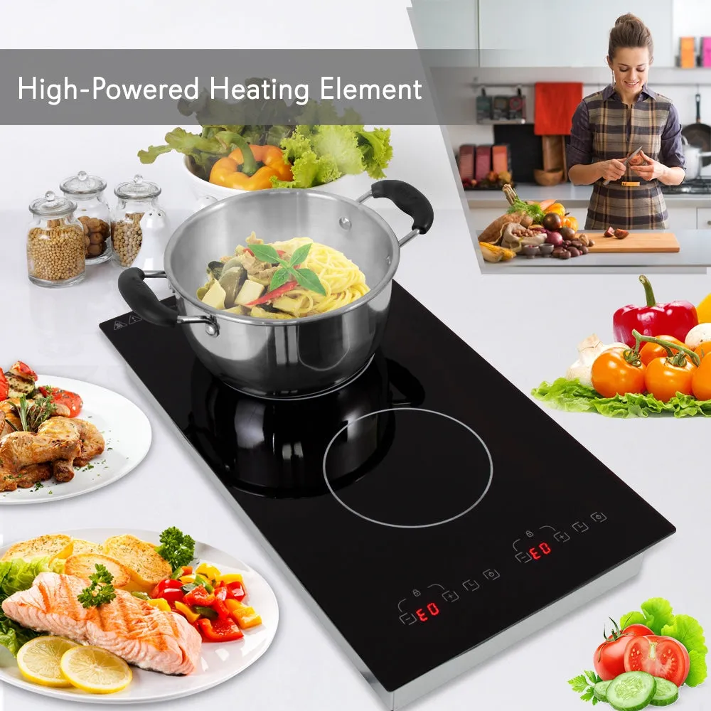 Nutrichef Double plaque à induction 1800 W 2 foyers
