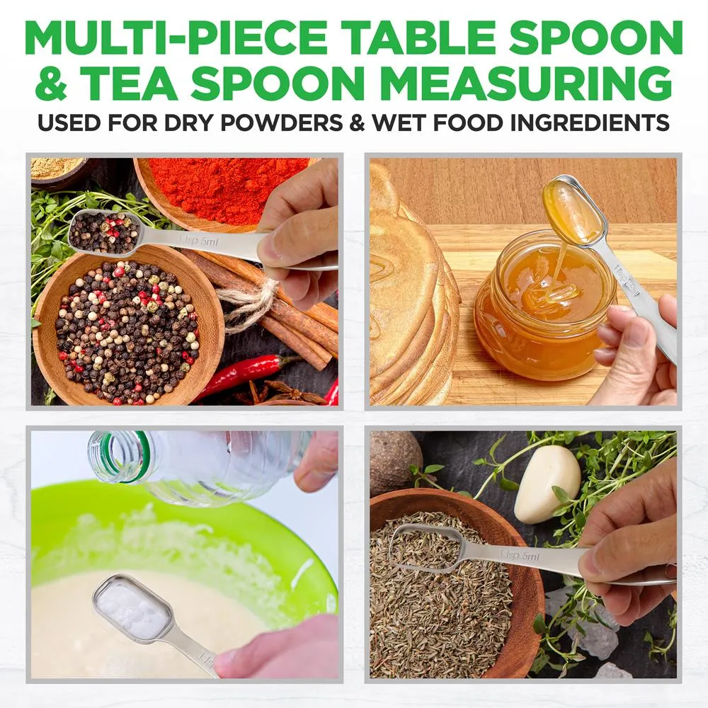 Nutrichef cuillères doseuses inox 6 pièces ovales