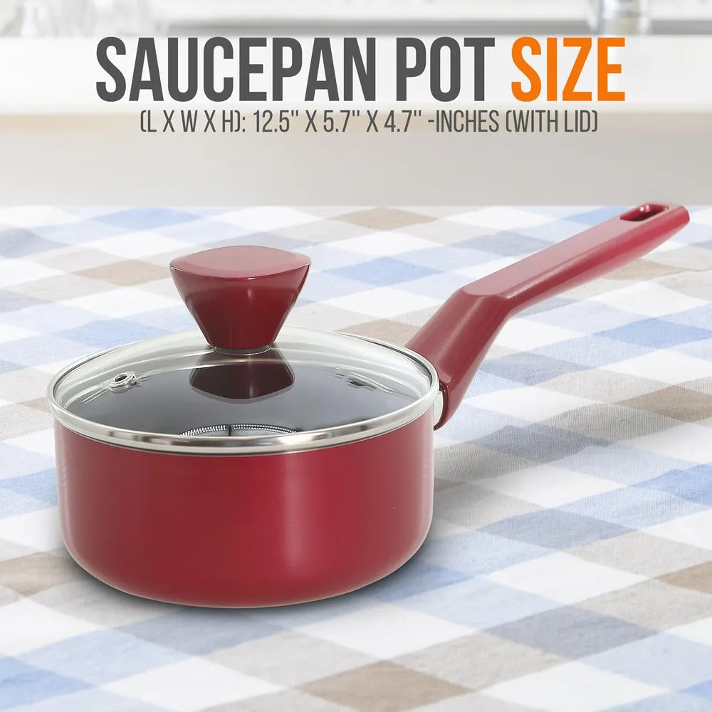 Nutrichef casserole antiadhésive 1 L + couvercle verre