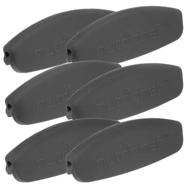 Nutrichef Protège-manches silicone noir lot de 6