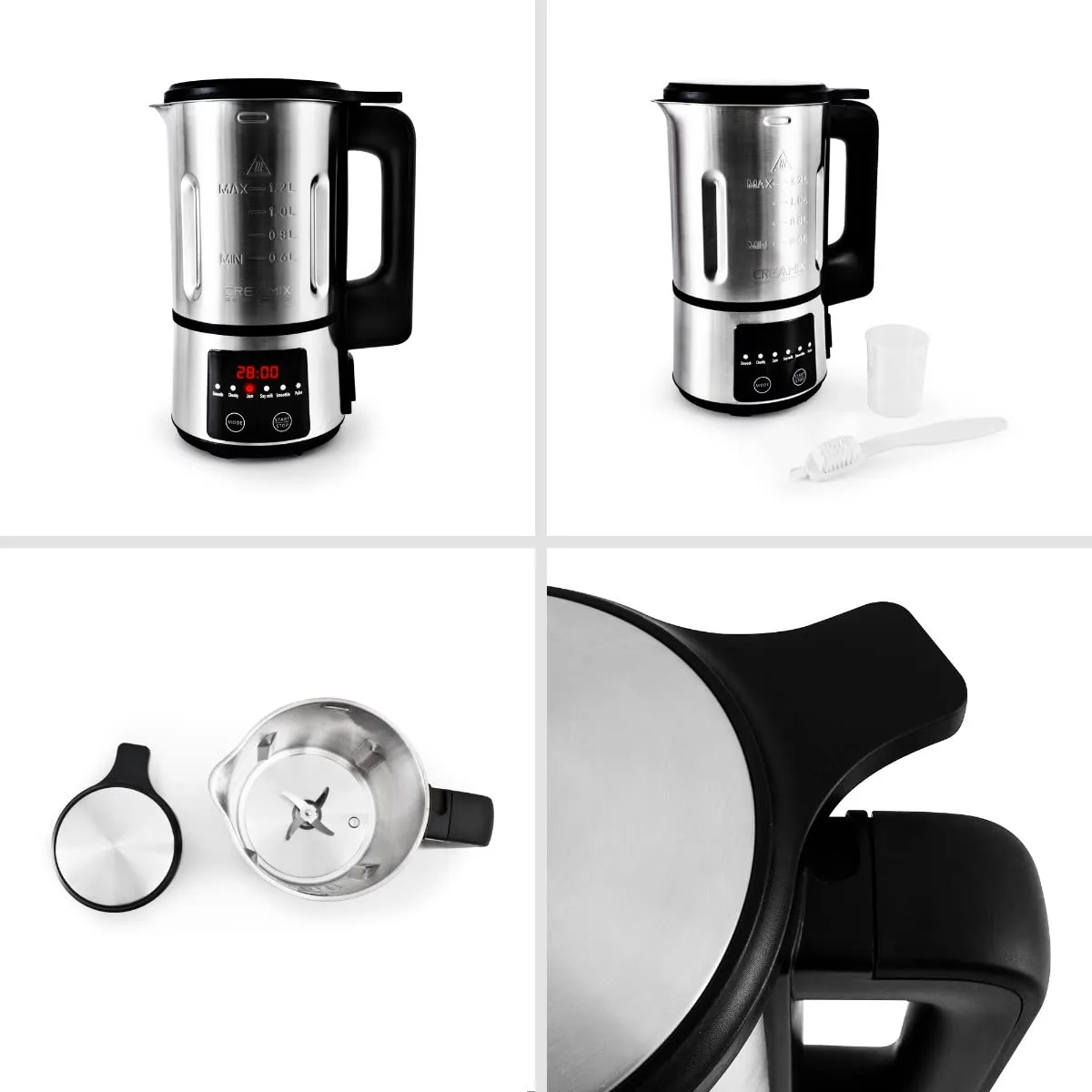 Kitchencook Creamix blender chauffant inox 1,2L