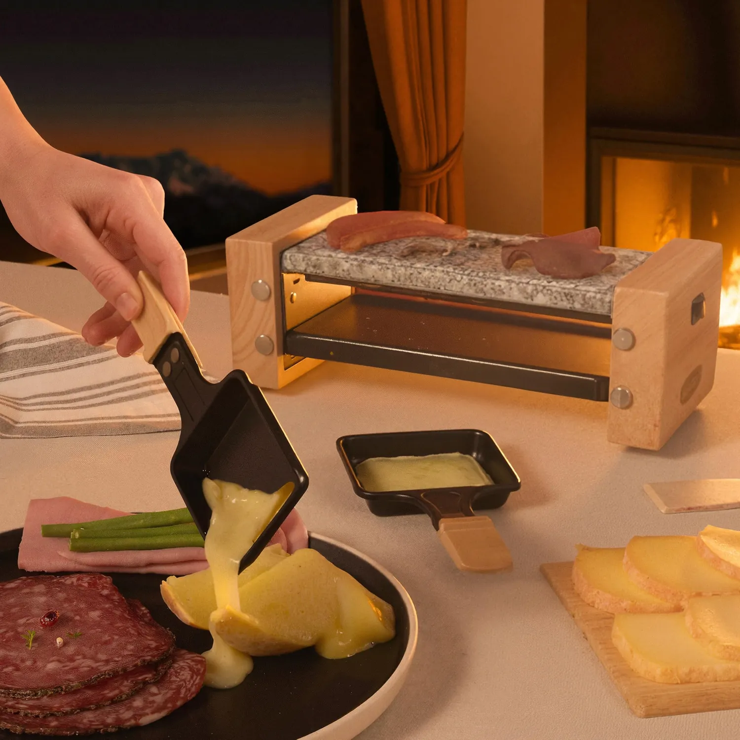 H.Koenig WOD2 appareil à raclette 2 personnes pierre granit