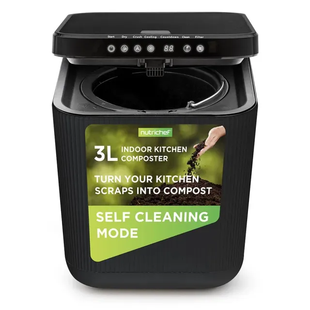 Nutrichef composteur électrique cuisine 3 L gris inodore