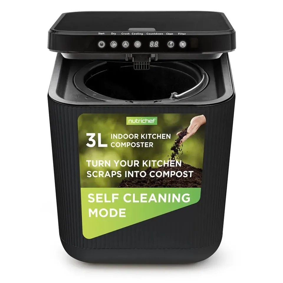 Nutrichef composteur électrique cuisine 3 L gris inodore