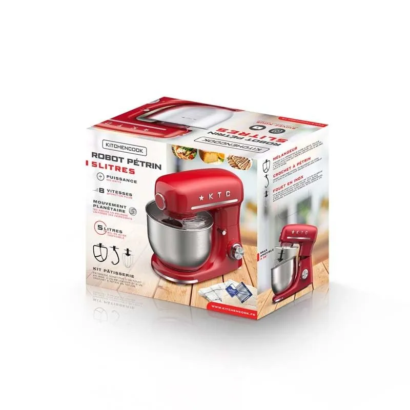 Kitchencook Inspiron Red robot pétrin 5 L 600 W rouge
