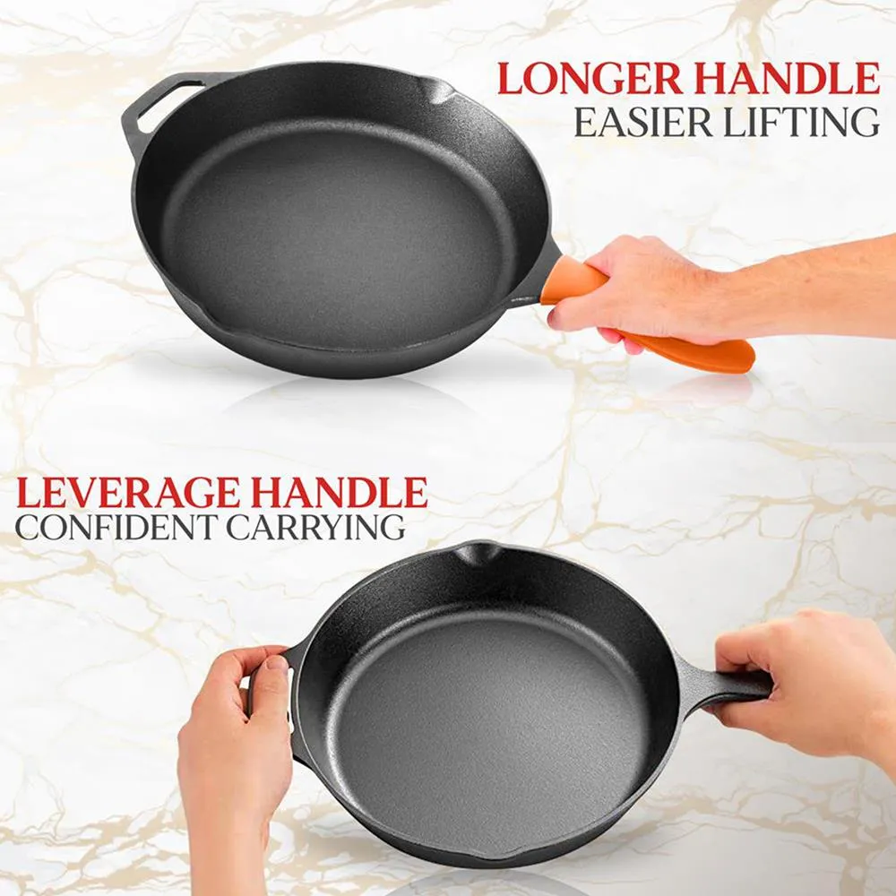 Nutrichef poêles fonte 25+30 cm lot 2 pré-culottées