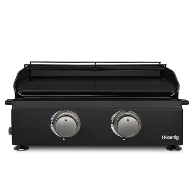 H.Koenig PLX1022 plancha gaz 2 brûleurs 47x36 cm