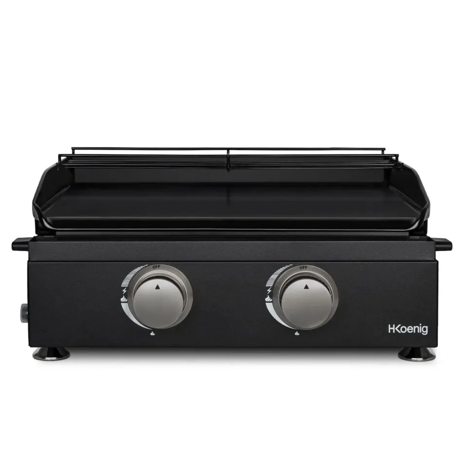 H.Koenig PLX1022 plancha gaz 2 brûleurs 47x36 cm