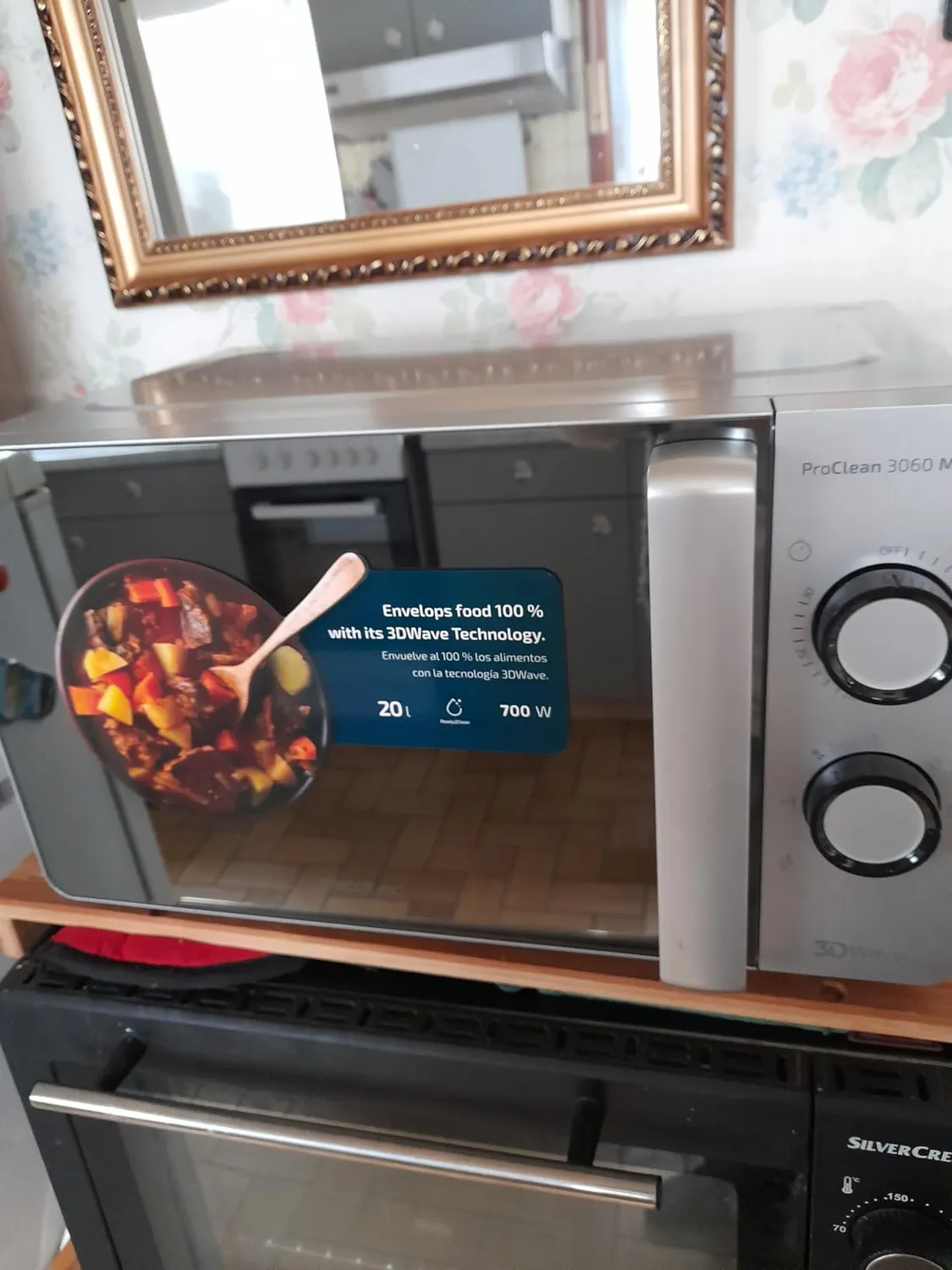 Cecotec ProClean 3060 micro-ondes 20L miroir argenté
