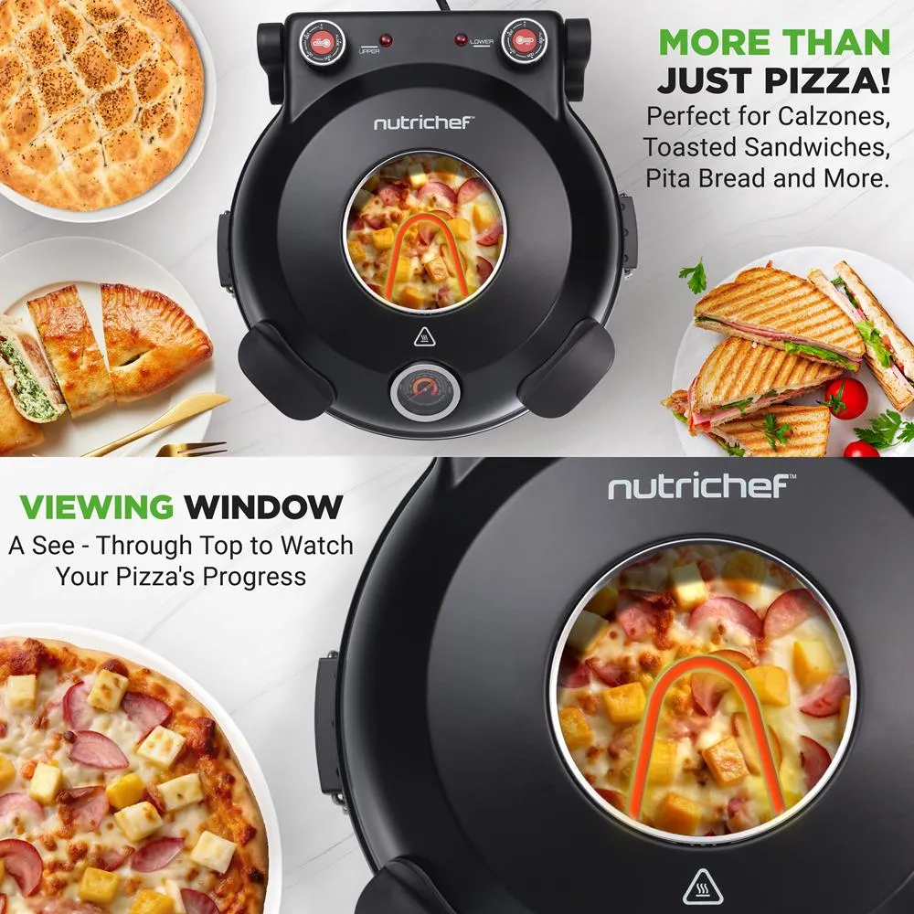 Nutrichef Electric Pizza Oven 12" four à pizza pierre