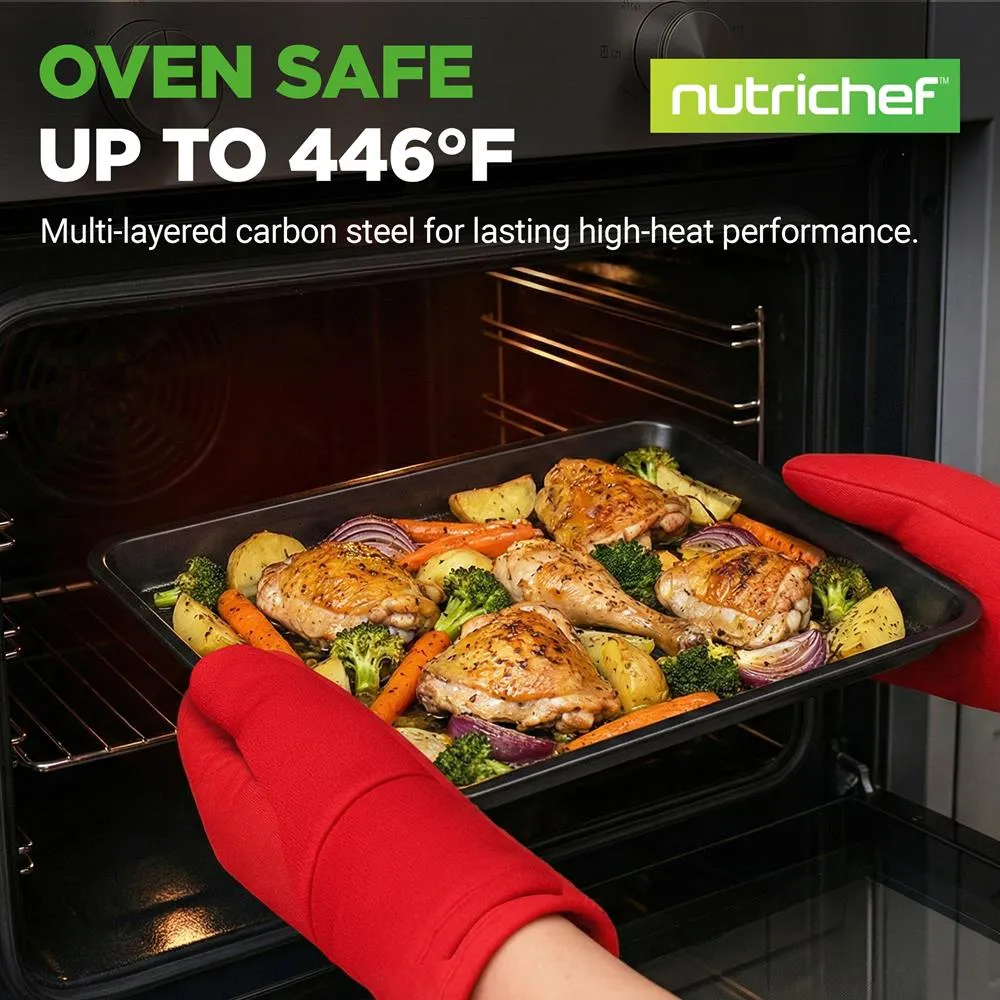 Nutrichef set moules pâtisserie antiadhésif 6 pcs noir