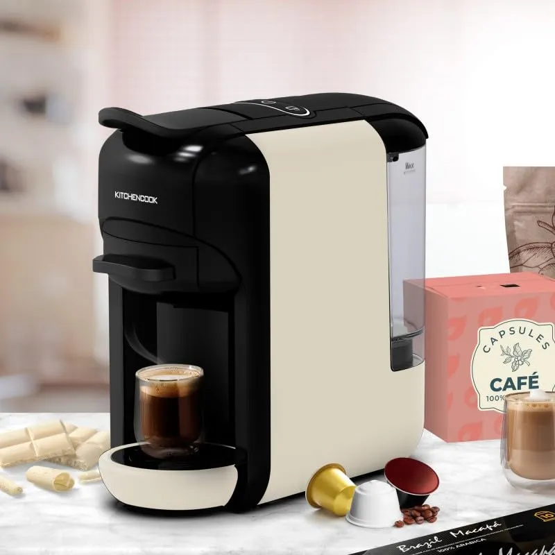 Kitchencook Multi Cream machine à café multi-dosettes beige 19 bars