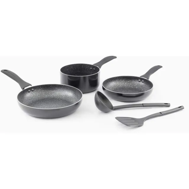 Kitchencook Lucy batterie cuisine 5 pièces effet pierre
