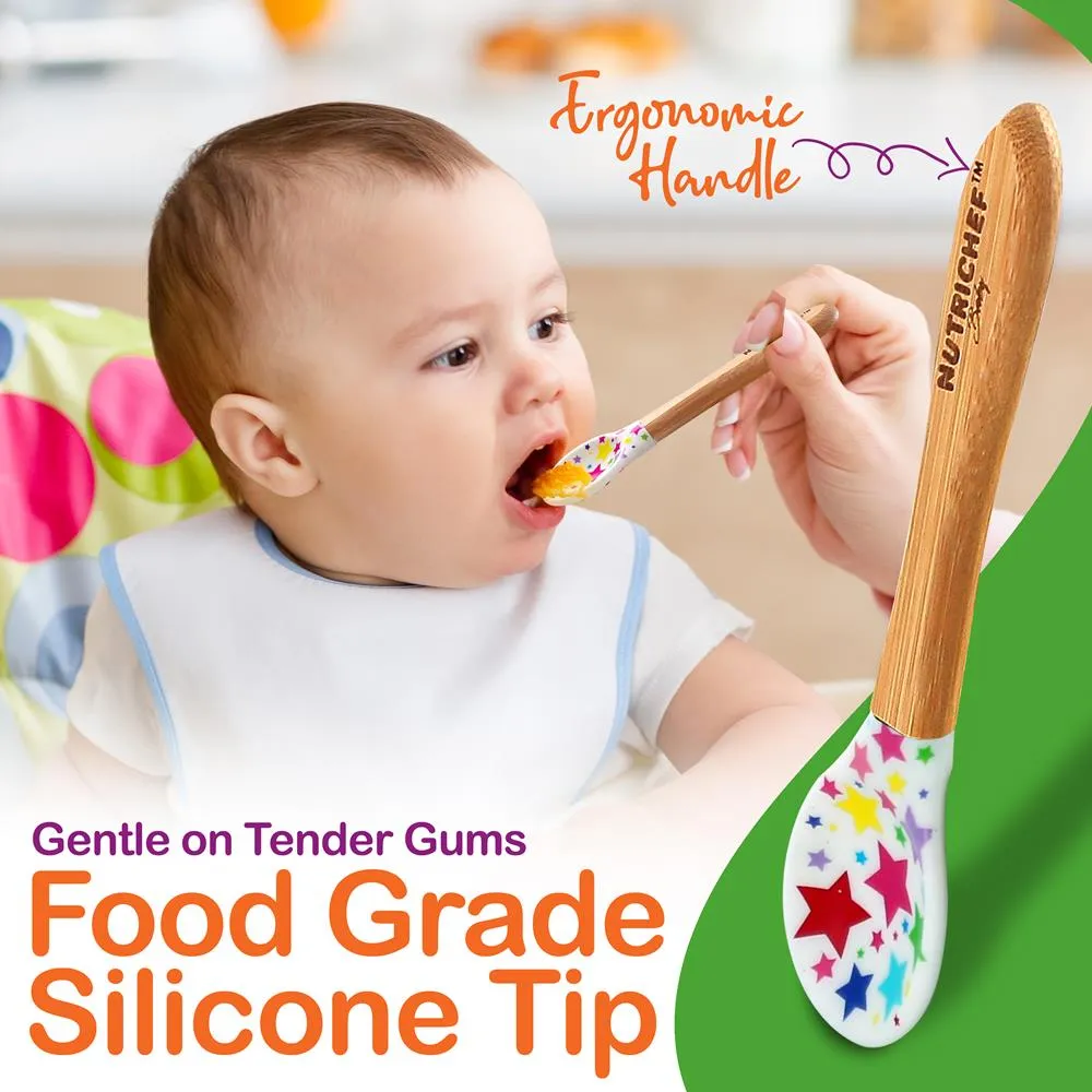 Nutrichef assiette bébé ventouse 3 compartiments + cuillère