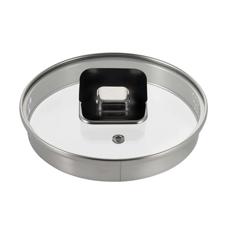 Nutrichef couvercle casserole verre 3,1 QT pliable