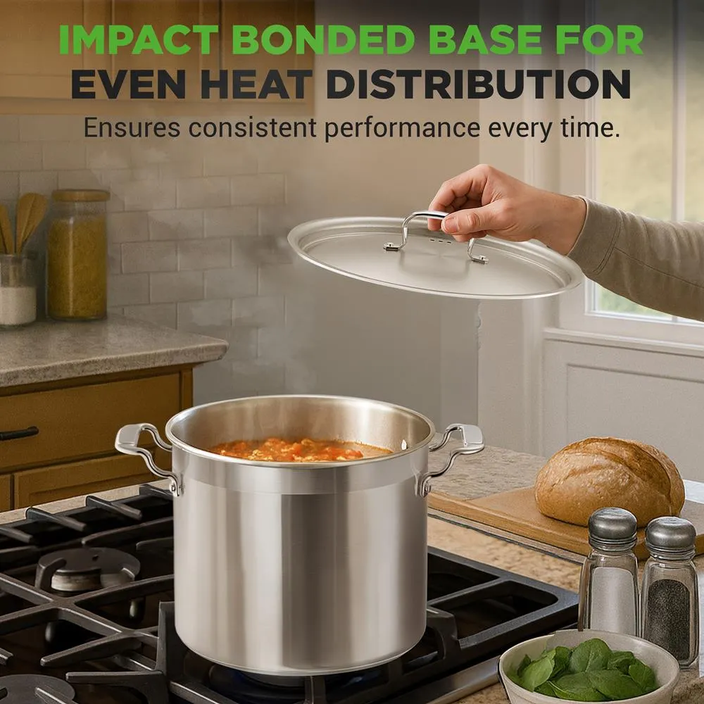 Nutrichef NCSPT12Q faitout inox 12 QT induction grande capacité