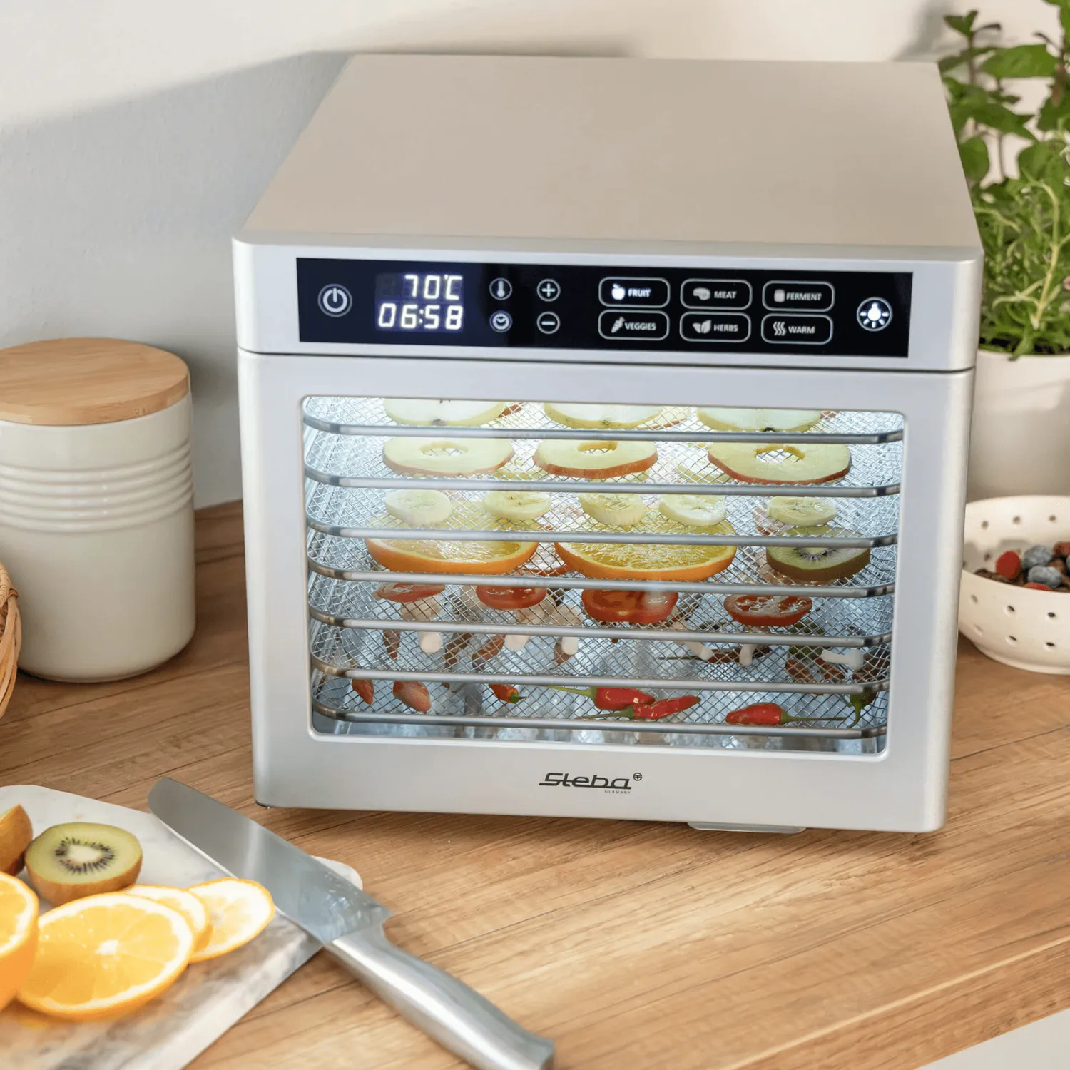 Steba ED 80 déshydrateur alimentaire inox 8 plateaux