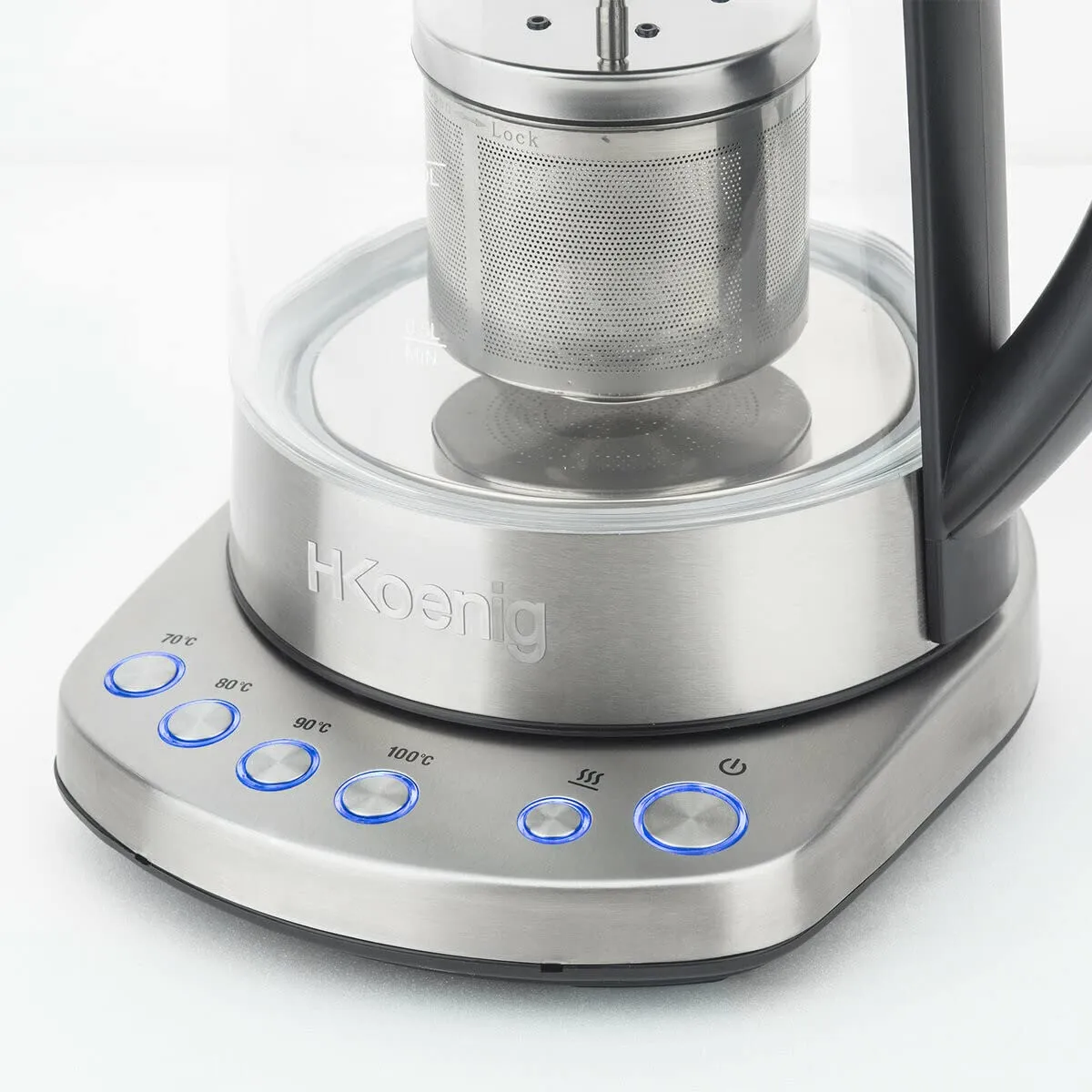 H.Koenig TI700 théière bouilloire verre 1,7 L thermostat
