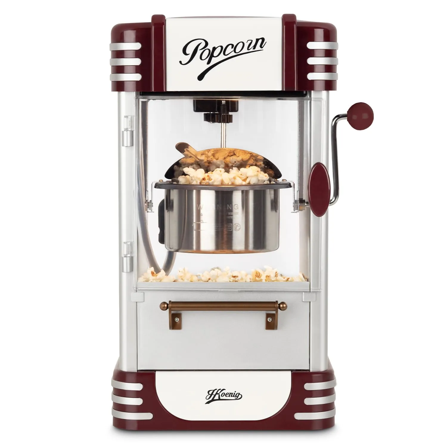 H.Koenig POP330 machine à pop-corn rétro 50 g