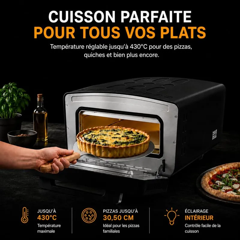 Kitchencook K Pizza Lite four à pizza 430°C 2200W