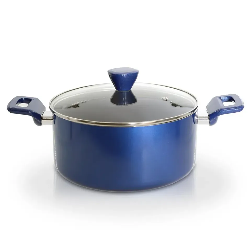 Nutrichef Faitout antiadhésif 4,7 L avec couvercle verre