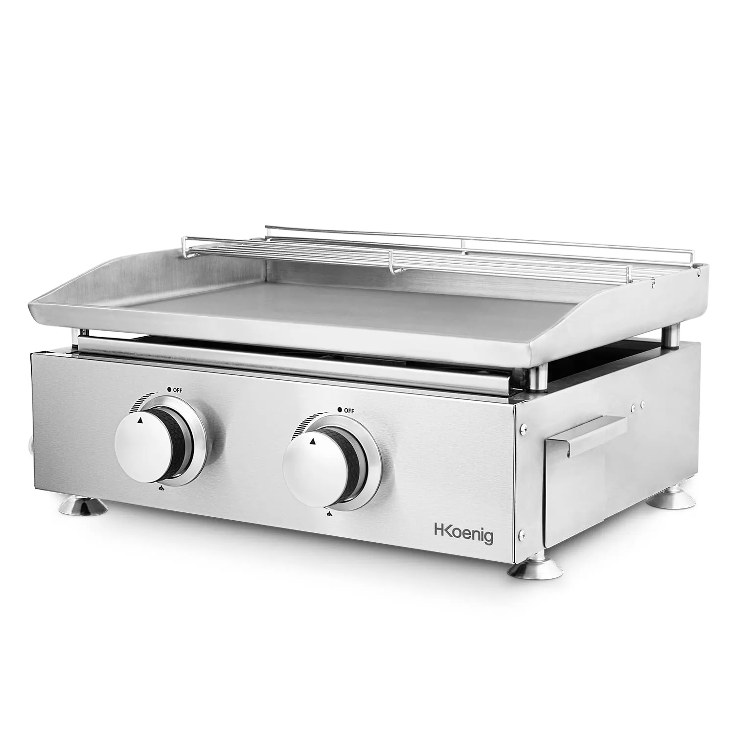 H.Koenig PLX920 plancha gaz inox 2 brûleurs 350°C