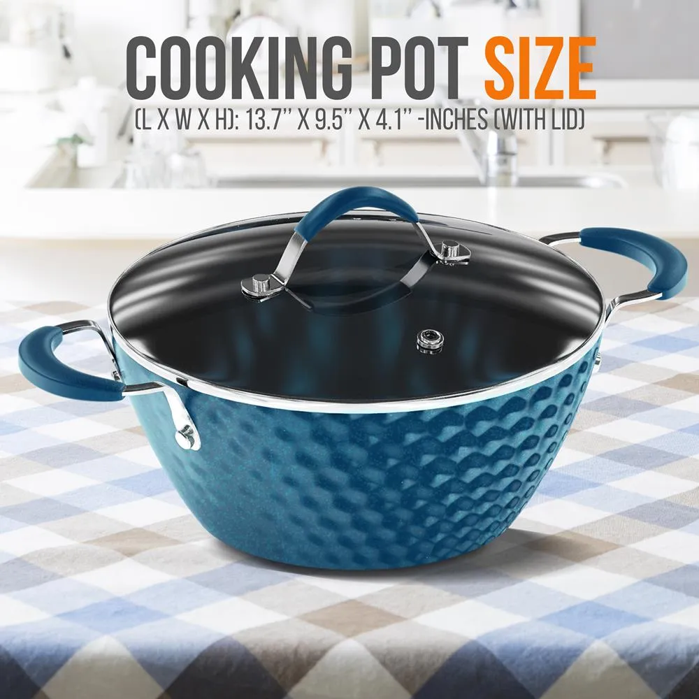 Nutrichef Cocotte Antiadhésive 3,6 Qt Motif Diamant