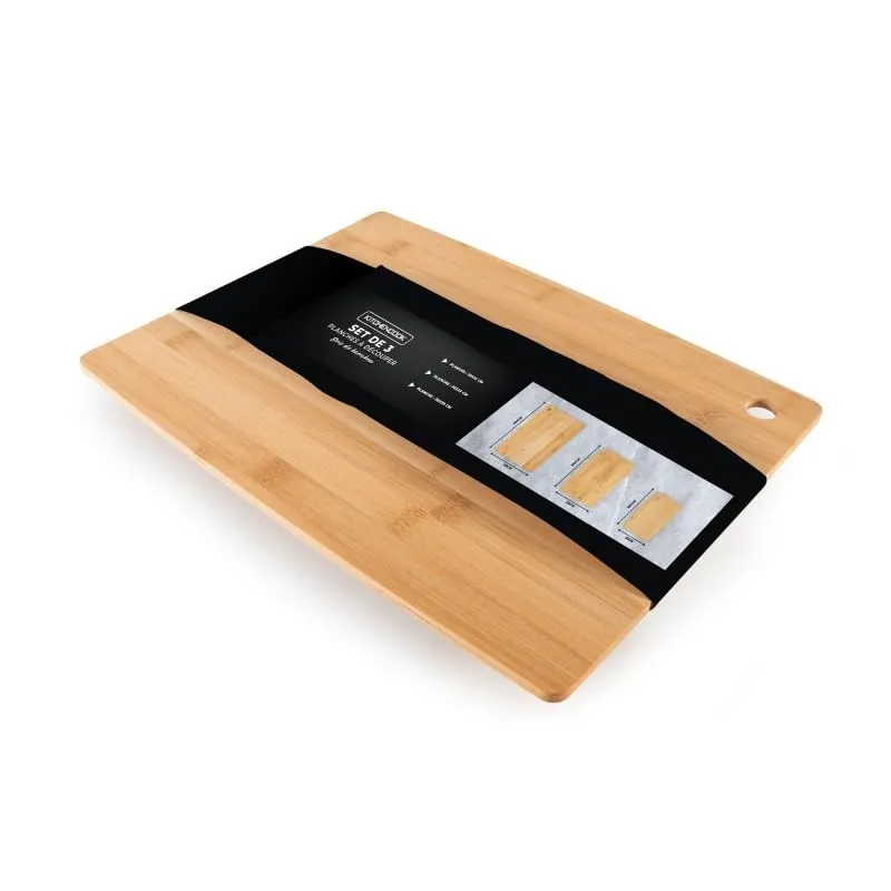 Kitchencook Les Planches planches à découper bambou lot de 3
