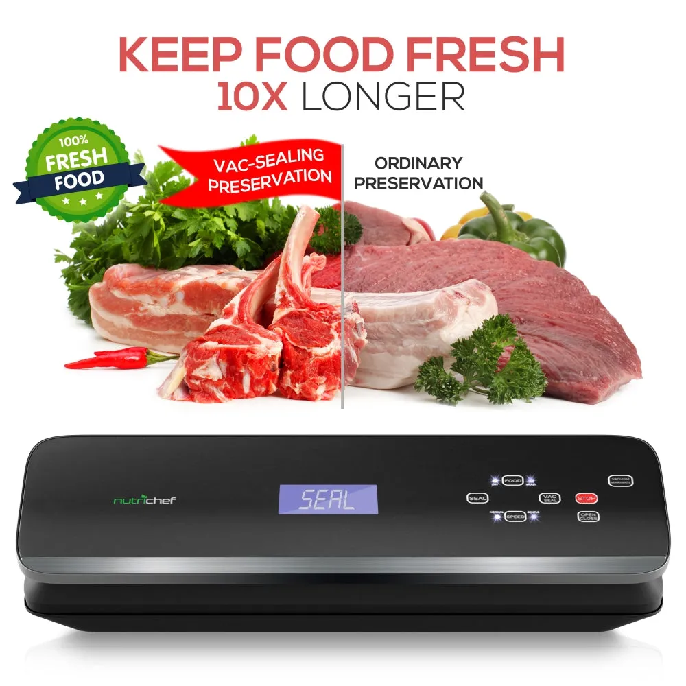 Nutrichef PKVS40BK Soudeuse Sous Vide 120 W Rouleau