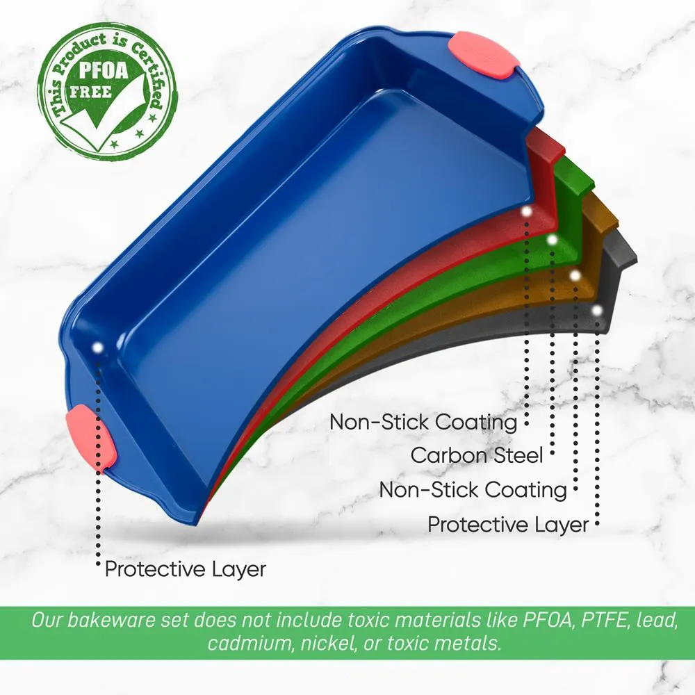Nutrichef plaque cuisson antiadhésive bleue poignées silicone