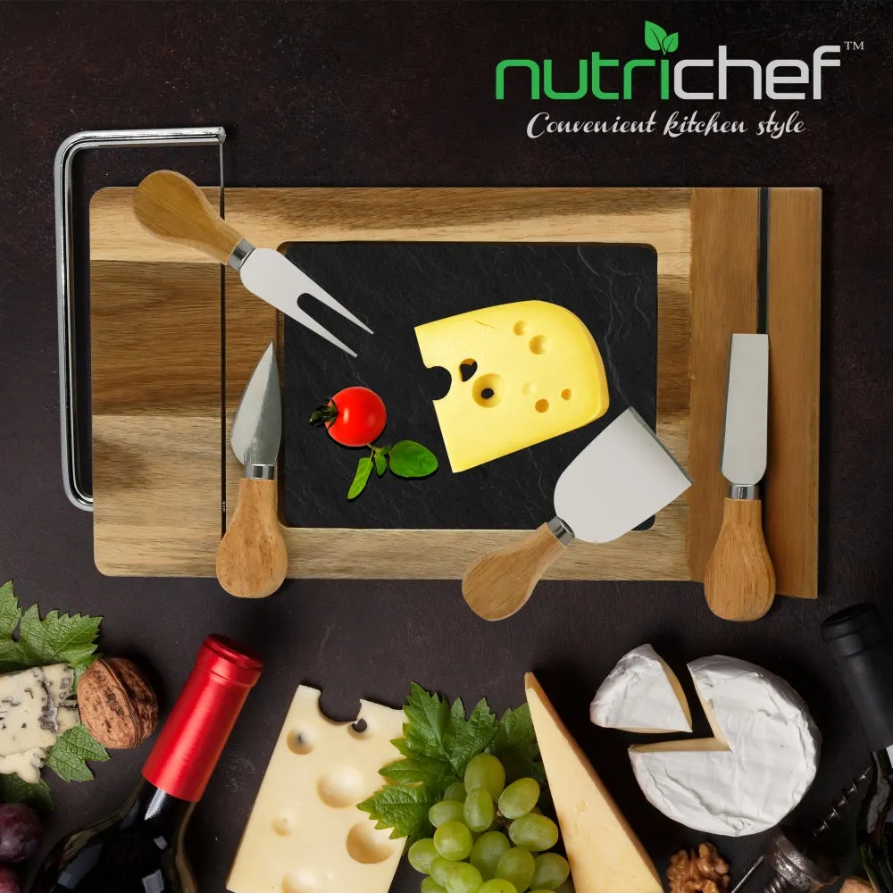 Nutrichef plateau fromage bambou ardoise 32 cm