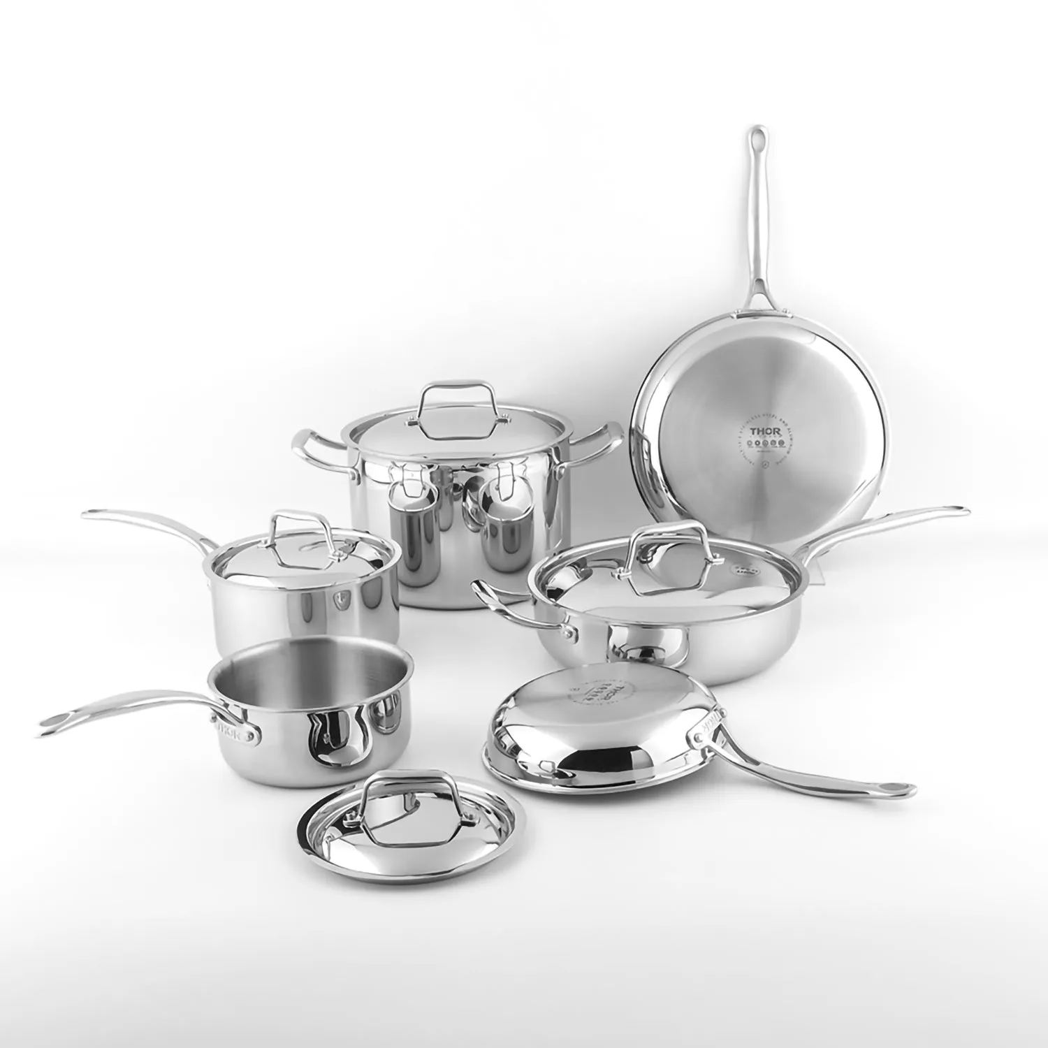 Thor batterie cuisine inox tri-ply 10 pièces induction