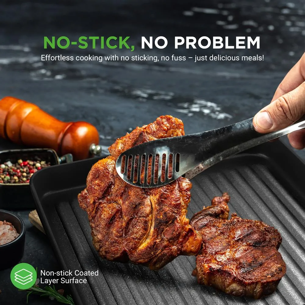 Nutrichef NCGRP38 poêle grill antiadhésive 28 cm