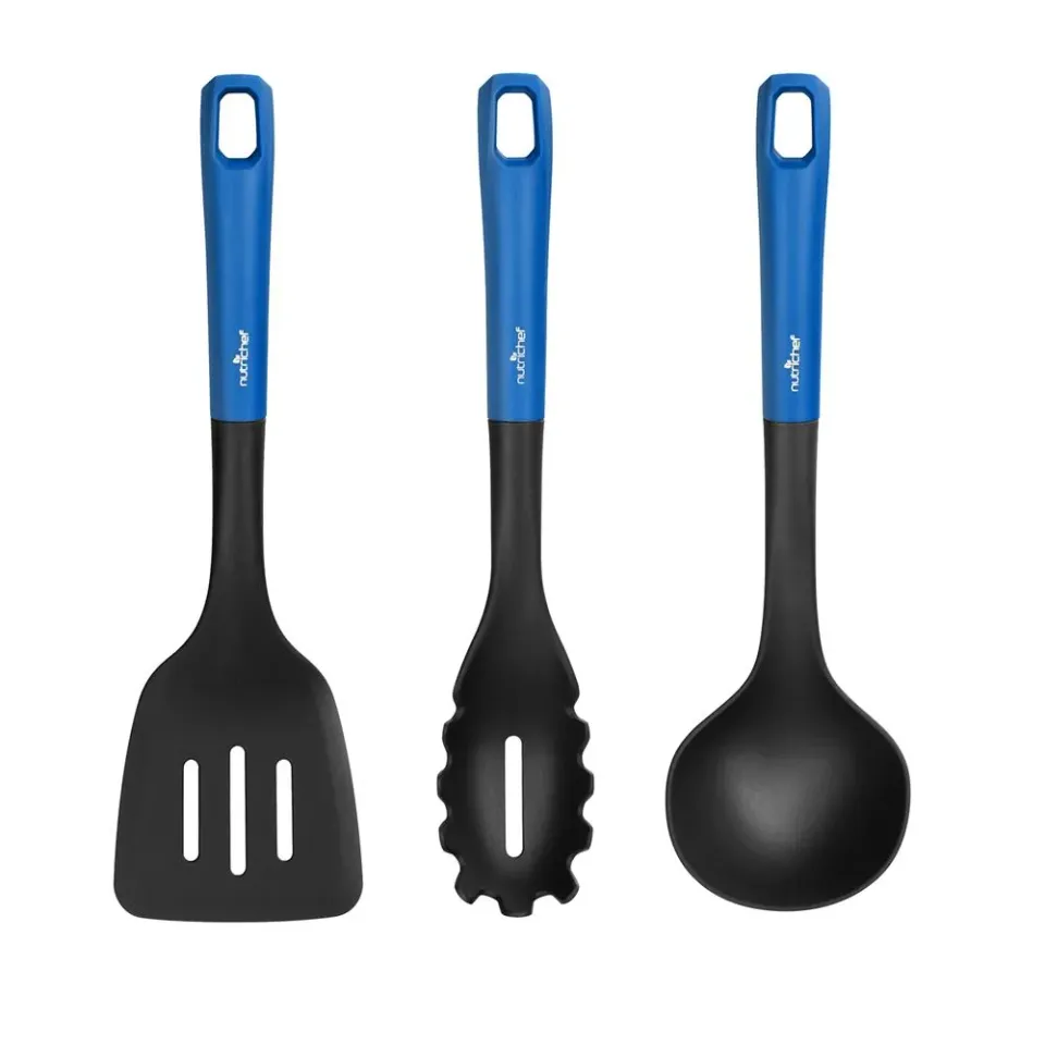 Nutrichef set ustensiles cuisine silicone 3 pièces résistant
