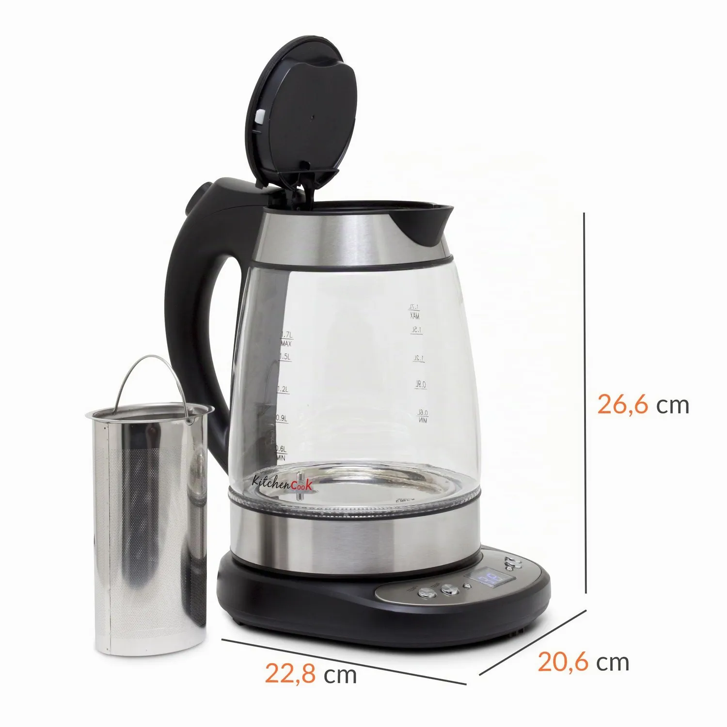KITCHENCOOK Tea Time bouilloire programmable 1,7L 50-95°C