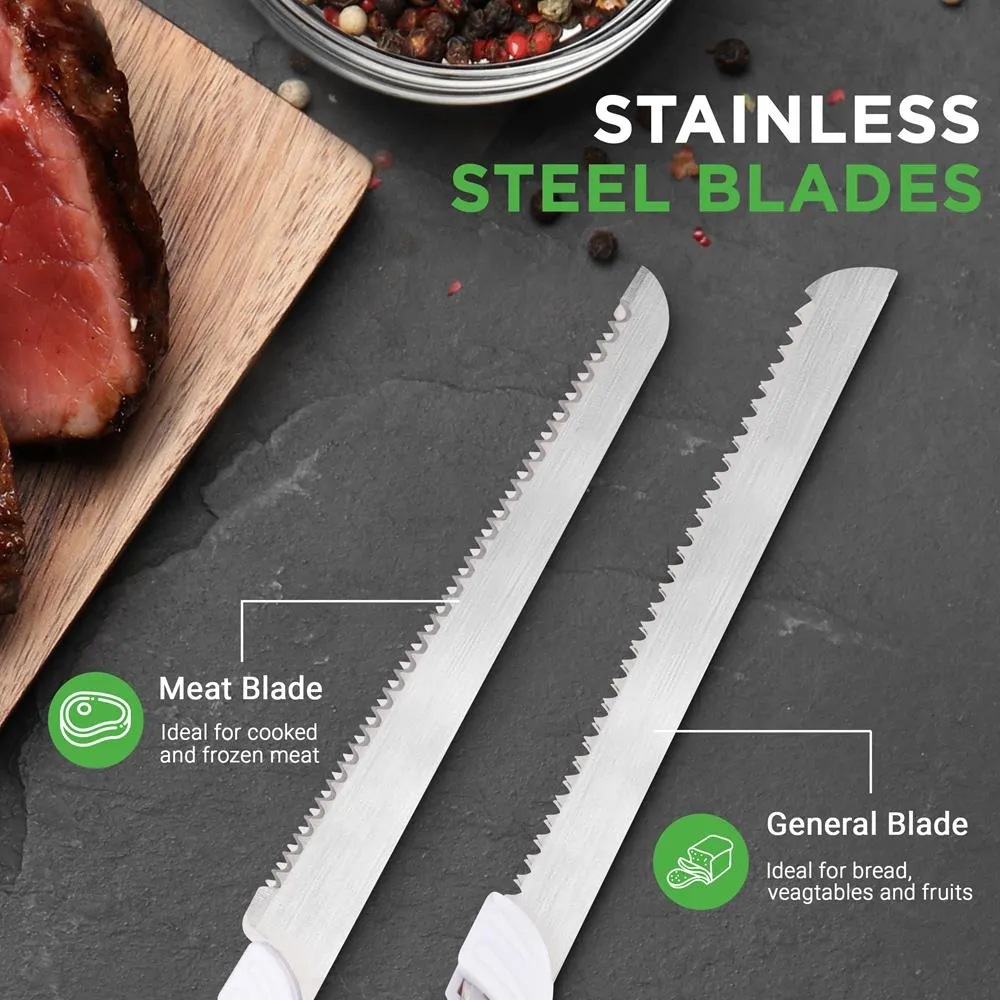 Nutrichef couteau électrique bois 100W 2 lames