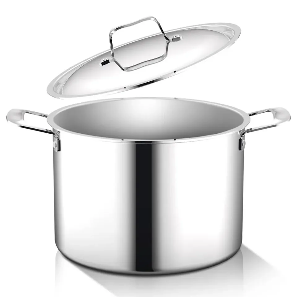 Nutrichef NCSSX45 faitout inox 7,6 L couvercle
